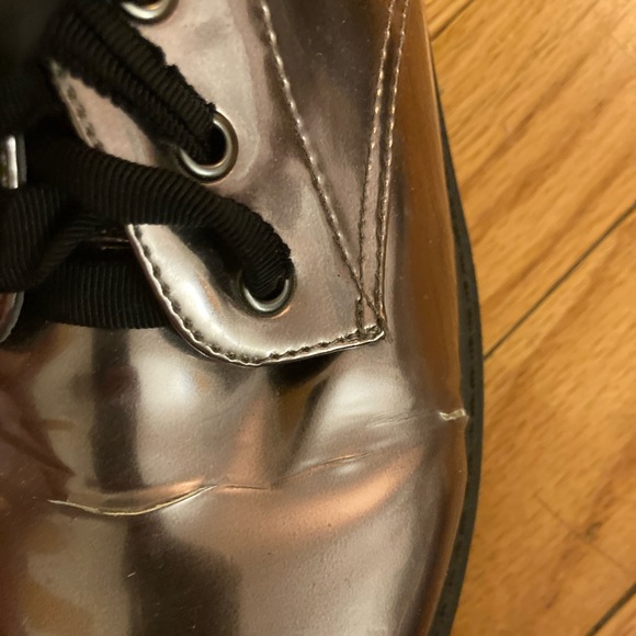 Chunky Metallic Rose Gold Oxfords - Picture 4 of 4